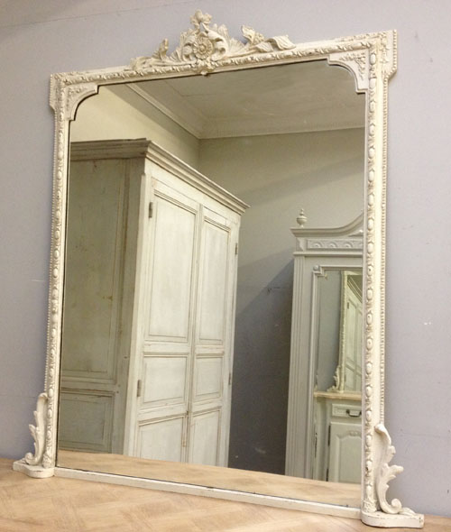 painted Victorian overmantle mirror